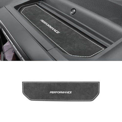 BETTERHUMZ Car Dashboard Storage Panel Pad Compatible with Ford F150 2021 2022 2023 2024 2025 for Alcantara Carbon Leather Anti-Slip Mat Interior Molding Accessories (Suede Black)