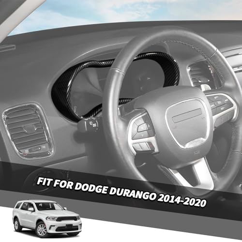 Jimen Fit for Dodge Durango 2014-2020, Car Dashboard Cover Interior Trim Accessories (Carbon Fiber) - color: Carbon Fiber