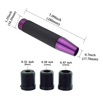 Abfer Tall Shift Knob Car Long Shifter Knob Weighted Gear Stick Shifting Lever Replace Extension Fit Most Manual Automatic Transmission Vehicle, Purple-1 - color: Purple-1
