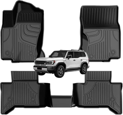 AOMSAZTO Floor Mats Compatible with 2024 2025 Toyota Land Cruiser & Lexus GX550: All Weather Floor Liner Replacement for 2025 Toyota Land Cruiser Interior Accessories - style: 2024-2025 | For Toyota Land Cruiser Floor Mats