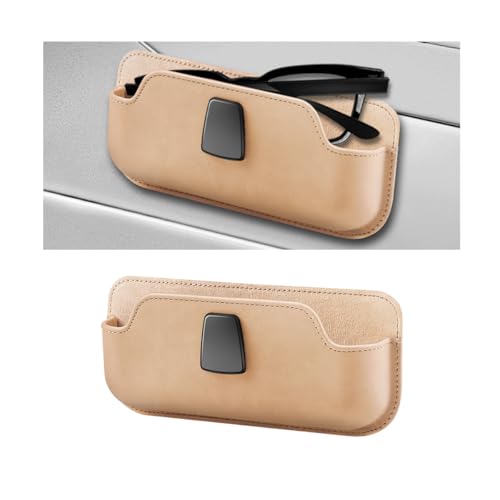 Car Seat Side Pocket Organizer, Multifunctional Leather Vehicle Console Hanging Storage Purse, Automotive Interior Door Storage Bag for Sunglass Keys Phone, Universal Fit (Beige) - color: Beige