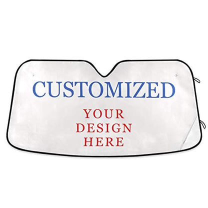 Custom Personalized Photo Car Windshield Sun Shade Blocks UV Rays Sun Visor Protector Foldable Sun Reflector to Keep Your Vehicle Cool - color: Personalized