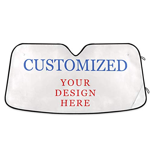 Custom Personalized Photo Car Windshield Sun Shade Blocks UV Rays Sun Visor Protector Foldable Sun Reflector to Keep Your Vehicle Cool - color: Personalized