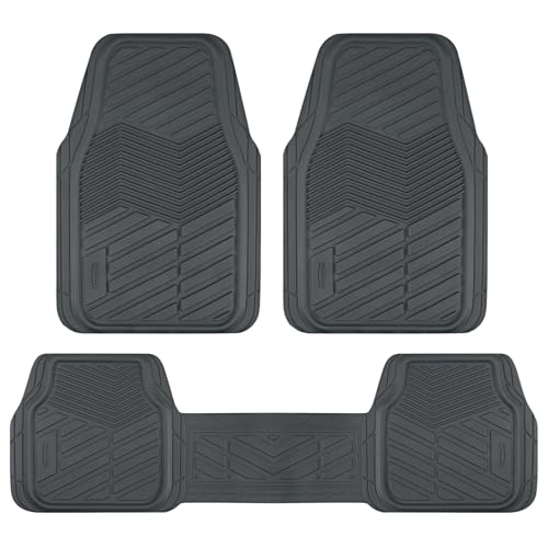 Rubbermaid Car Mats Full Set – All Weather Car Floor Mats Universal Trim-to-Fits Design,Heavy Duty Car Mats for Cars, SUVs, Trucks,and Vans - Beige - color: Gray