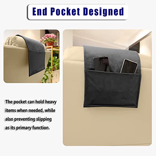 Headrest Pillow with Pearl Cotton Filling - Non-Slip Headrest Cushion for Recliners, Sofas and Loveseats (Black) - color: Black