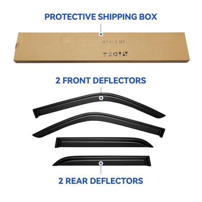 Window Visors Rain Guards for 1996-2002 Toyota 4Runner, Out-Channel Window Vent Wind Deflectors Visors Shades for 96-02 4Runner - size: 1996-2002 Toyota 4runner