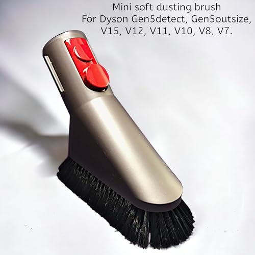 Dusting Brush Attachment Compatible with Dyson V15 V12 V11 V10 V8 V7 Gen 5 - Soft Bristle Vacuum Cleaner Accessories - Gentle Dusting Tool for Delicate Surfaces - style: Mini Soft Dusting