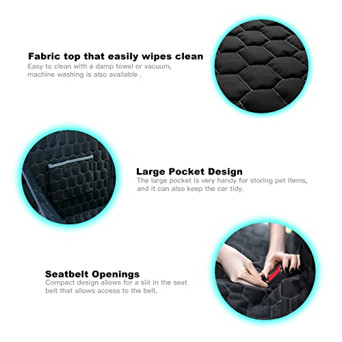 Meginc Dog Seat Covers for Back Seat, Dog Car Seat for Tesla Model 3, 100% Waterproof Pet Seat Cover Protects from Scratches, Scuffs, Hammock for Tesla with Mesh Window & Headrest Protection - size: Cover Seat for Model 3