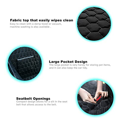 Meginc Dog Seat Covers for Back Seat, Dog Car Seat for Tesla Model 3, 100% Waterproof Pet Seat Cover Protects from Scratches, Scuffs, Hammock for Tesla with Mesh Window & Headrest Protection - size: Cover Seat for Model 3