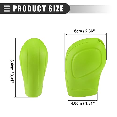 Motoforti Universal Car Gear Shift Cover Comfortable Handbrake Shifter Cover, Anti-Slip, Silicone, Green, 2 Pcs - color: Green