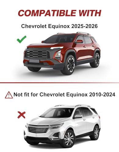 Outside-Mount Window Rain Guards Fit for Chevrolet (Chevy) Equinox 2025 2026, Extra Durable Window Visors Wind Deflector Dark Smoke Vent Shades Car Tape-on with Thicker 4PCS - size: Fit for 2025 2026 Chevy Equinox