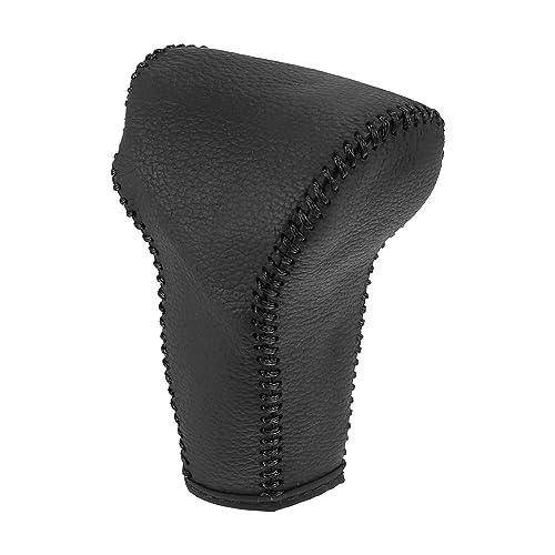 X AUTOHAUX Black Car Interior Faux Leather Gear Shifter Shift Knob Cover Transmission Shift Boot Lever for Honda CR-V 2017-2021 Black Stitches - color: Black