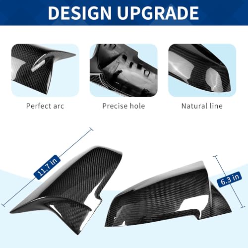 Real Carbon Fiber Side Mirror Cover Compatible with 3-Series F30 F31 F34 / 4-Series F32 F33 F36 / 2-Series F22 F23 / 1 Series F20 X1 E84 M2 F87 (Real Carbon Fiber, F22 F30 F32 F36) - color: Real Carbon Fiber, size: F22 F30 F32 F36