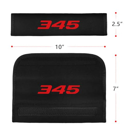 2PCS Seat Belt Covers Seatbelt Pad Strap Shoulder Pad Suit for Dodge Challenger Durango SRT 345 Car Accessories - color: Seat Covers-345