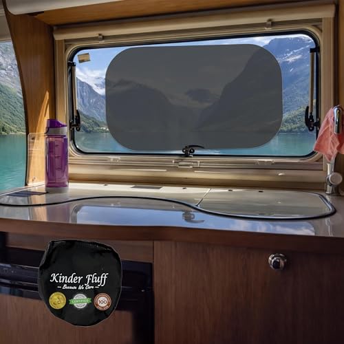 Car Window Shades - Certified 99.79% UVA & 99.95% UVB Sun Protection. Award Winning car Sun Shade for Side Windows. 4 Pack Transparent Shades 25" x 16" - Window Shade for car Baby by Kinder Fluff - color: 4x Transparent (Lighter Shades), size: 25x16in (64