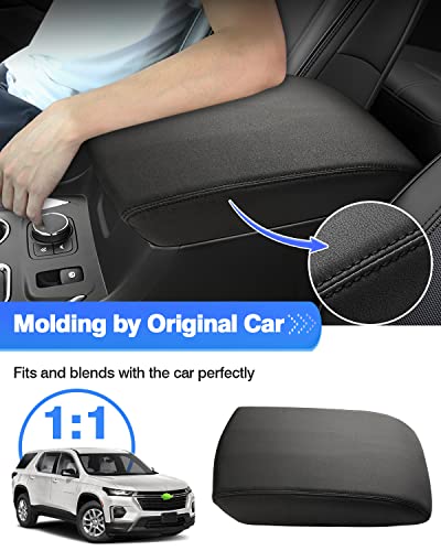 Autorder Center Console Cover for 2018-2024 Chevrolet Traverse Accessories Armrest Cover Anti-Scratch Middle Console Pad Leather Armrest Protector - size: 18-24 Chevy Traverse