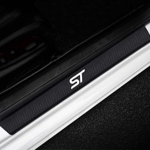 LEXLEY For Ford 2020-2026 EXPLORER Carbon Fiber Style Leather Door Sill Protector Anti-Dirty Scuff Plate Cover Guard Sills Protector Trim,Welcome Pedal Protect 4PCS-SLIVER - color: SLIVER