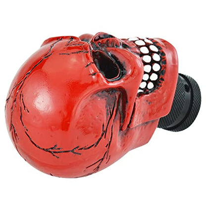 Skull Gear Speed Shift Stick Head Fit Most Cars - color: Red