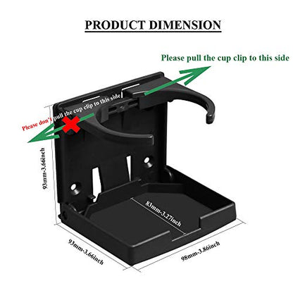 Adjustable Folding Drink Cup Holder with Screws Universal Bottle Holder for Marine Boat Caravan Car Trucks RVs Vans