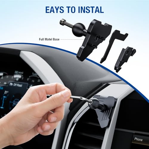 Surfcabin CNC Vent Phone Holder, Magnetic Air Vent Phone Holder Cradles Mount Compatible with F150 2015-2020 & Super Duty F250 F350 F450 2017-2021, Full Metal Bracket for Most CellPhones - style: Compatible with F150 2015-2020 with Metal Arm