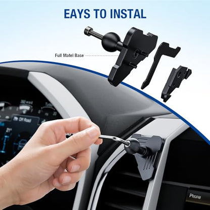 Surfcabin CNC Vent Phone Holder, Magnetic Air Vent Phone Holder Cradles Mount Compatible with F150 2015-2020 & Super Duty F250 F350 F450 2017-2021, Full Metal Bracket for Most CellPhones - style: Compatible with F150 2015-2020 with Metal Arm