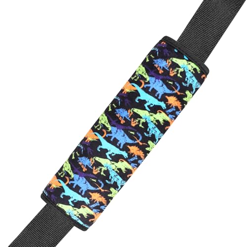 Amintiri Seat Strap Shoulder Pads for Kids, Seat Belt Cover for Children, Soft Furry Seat Belt Cushion for Travel, Cartoon Car Seat Belt Pad Cover for Boys and Girls. (Dino World) - color: Dino World