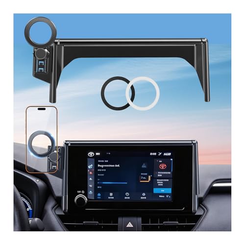 Car Phone Holder for Toyota RAV4 2025 2024 2023 2022 2021 2020 2019 7/8-Inch (Not for 9/10.5-Inch) 360° Rotation Magnetic Cell Phone Mount, Compatible with Magsafe, Does Not Affect Air Vent - style: Fit for 2019-2025 RAV4, 7/8-Inch