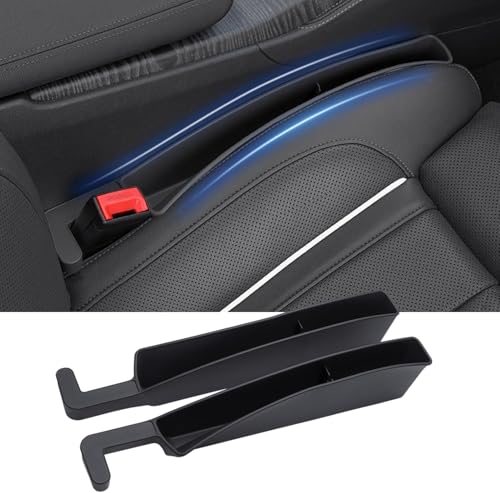 Car Seat Gap Filler, Seat Gap Organizer with Phone Holder, Car Seat Accessories, Car Organizer Fit Car SUV Truck, 2PCS Seat Gap Filler and 1 Pack Car Purse Hook - color: Black, size: Standard With 1 Pack Car Purse Hook