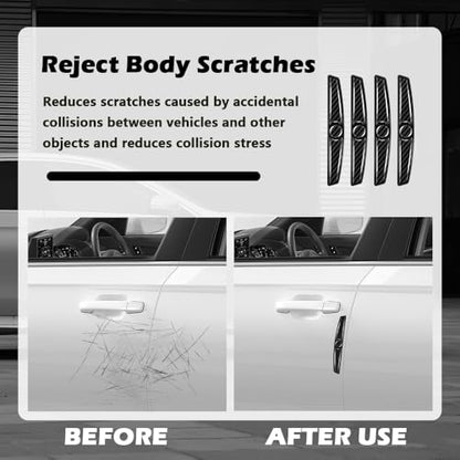 4PCS Carbon Fiber Car Door Protector Edge Guards,Thicker Door Guard for Cars Provides Impact and Anti-Scratch Protection,Universal Self-Adhesive Doors Protectors for Vehicles