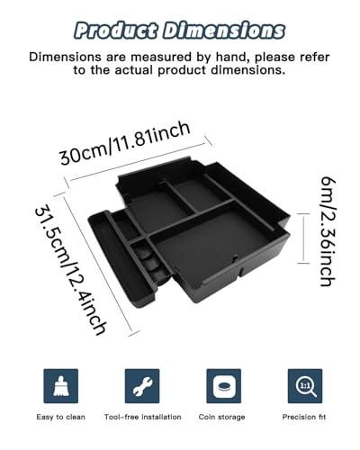 Ruiya 2026 GMC Yukon Denali Center Console Organizer Compatible with 2021-2026 Chevy Tahoe/Suburban(Premier/High Country) & Yukon/Yukon XL(Denali/Denali Ultimate)(Only Fit for Power Sliding Console) - color: 2021-2026 Chevy Tahoe/Suburban