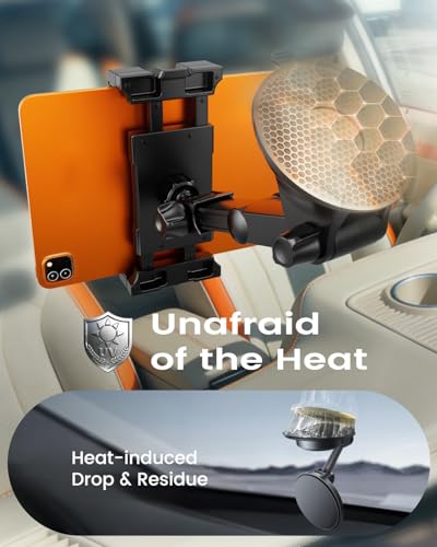 OHLPRO Tablet Holder for Car Dashboard & Windshield, Long Arm Suction Cup Tablet Mount Fits 5-17" iPad Pro/Air/Mini, Stable iPad Car Mount for Truck/SUV/Semi, Ideal Tech Gift for Drivers & Traveler - size: for 5-17'' Device
