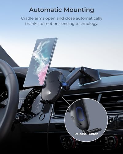 iOttie Auto Sense 2 Dash & Windshield Car Phone Holder with Qi Wireless Charging – Auto Clamping Phone Mount & Charger for iPhone, Google Pixel, Samsung Galaxy, Huawei, LG (Adapter Not Included) - style: Dash & Windshield