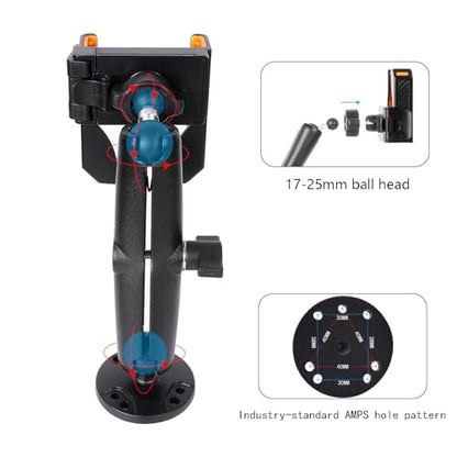xik Universal Phone Mount Holder for Boat Car Truck Motorcycle UTV - AMPS Round Base, [1s Lock & Release][360° Adjustable], Fits 4.7"-7.2" Phones, Heavy Duty, Wall Mount - style: Long style