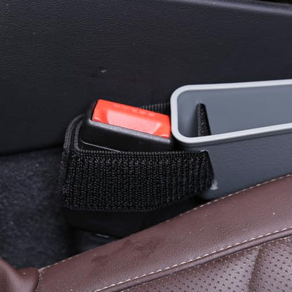 Car Seat Gap Filler, Multifunctional Seat Side Gap Filler with Cup Holder & Organizer, Gap Stopper Universal Fit Car SUV Truck Fill The Gap Between Seat & Console Set of 2 (Gray) - color: Gray