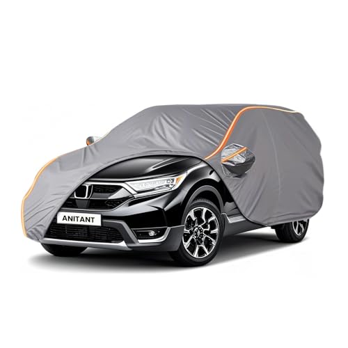 Custom Fit Honda CRV Car Cover for CR-V 1995-2025 Outdoor Waterproof Car Cover All Weather with Door Zipper Cotton Lining Scratch Resistant Rain Sun UV Dust Snow Protection - color: Gray(Max), size: Size 38:Honda CRV