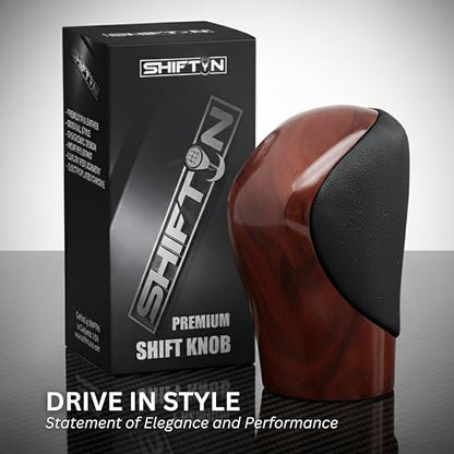 Gear Shift Knob Shifter for Lexus ES GS GX is NX RC RX 200t 300 350 3450h 450hL 350L (Black Leather/Brown Walnut Maple) - color: Black Leather / Brown Walnut Maple