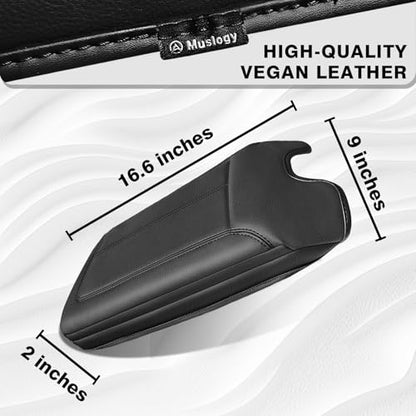 Muslogy Center Console Armrest Cover Fit for Ford F-150 F150 2009-2014 Accessories, Comfort Armrest Pad Console Lid Cushion Vegan Leather 1-Inch Extra Thick(Bucket Seat ONLY) - size: 2) 09-14 |F150| Bucket Seat, +Thick