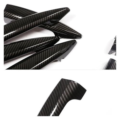 Car Carbon Fiber Texture Exterior Door Handle Cover Compatible with BMW X1 F48 2016 2017 X5 X6 F15 F16 2014-2017 ABS Protective Trim(Carbon Texture) - color: Carbon texture