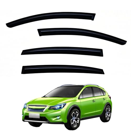 Window Visors Rain Guards fits 2013 2014 2015 XV CrossTrek, Out-Channel Window Wind Deflectors Vent Shades Accessories for 2016-2017 CrossTrek, 2012-2016 Impreza Hatchback, Dark Smoke 4 Pcs - size: 2013-2015 XV CrossTrek