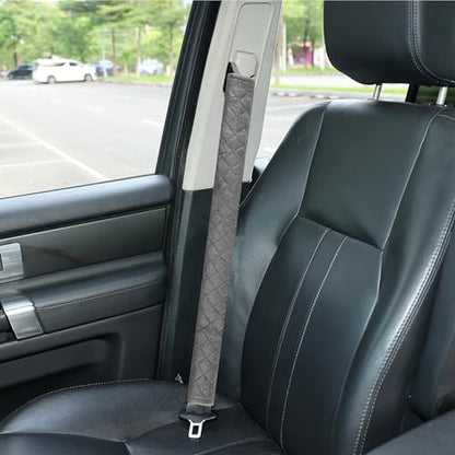 Amooca Soft Automotive Seat Belt Cover Seatbelt Shoulder Pad Neck Protector Cushions Universal Fit SUV Trucks Backpack Dark Grey Extra Long 25.6in - color: Dark Grey, size: 25.6in-1pc