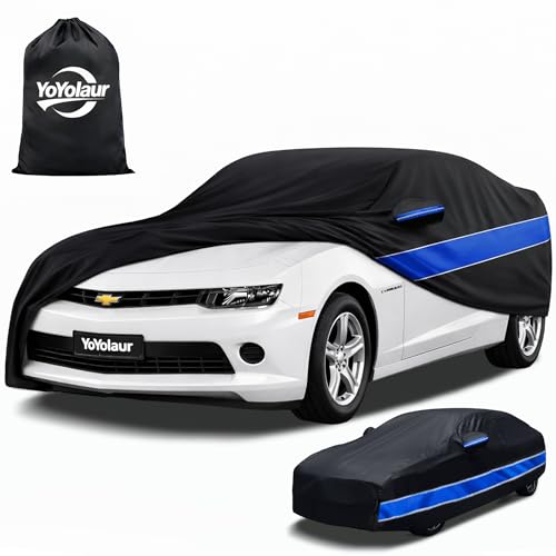 Car Cover Custom Fit Chevy Camaro,10-Layer Car Cover Waterproof All Weather,Full Exterior Cover with Cotton Lining,Sun Rain UV Dust Snow Protection with Door Zipper,Fit for Chevy Camaro 2010-2025 - size: Custom Fit for Chevy Camaro