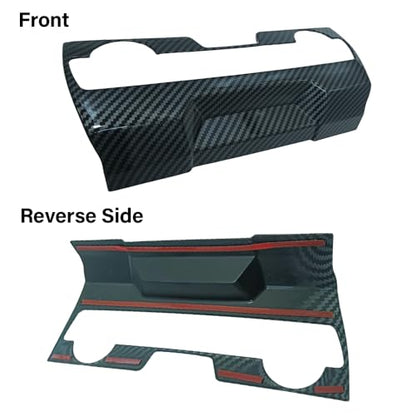 Car Central Console air Conditioning Panel Frame Compatible with Honda Civic Accessories 10th Gen 2016 2017 2018 2019 2020 2021 ABS Carbon Fiber Style Interior - color: Air Conditioning Panel Frame