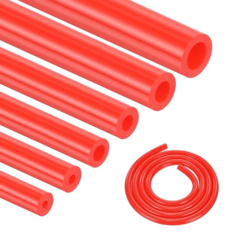 DMiotech 6Pcs Silicone Vacuum Hose Automotive,1/8" 5/32" 3/16" 1/4" 5/16" 3/8" ID High Performance Silicone Vacuum Tubing Hose Line Kit 130PSI Max Pressure,5FT Red - color: Red, size: 1/8" 5/32" 3/16" 1/4" 5/16" 3/8" ID - 5FT