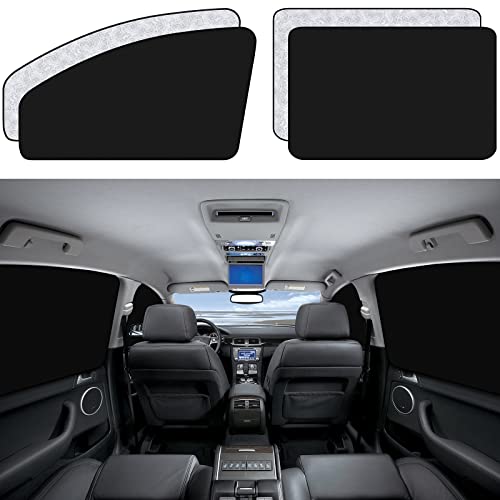 ZATOOTO Car Window Sun Shades Covers - 4 Pcs Magnetic Privacy Side Sunshades Blackout Auto Camping Curtains Accessories for Sleeping Family and Women Men Kids Baby - color: Front Back-4