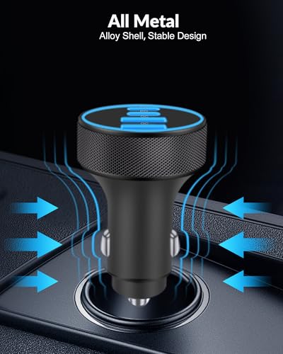 [2-Pack] Car Charger USB C, 4 in 1 90W Fast Charging 4-Port Dual 45W USBC & USB A Phone Car Charger Cargador Carro Lighter Adapter for iPhone 17 16 15 14 13 12 Pro Max, iPad, Galaxy, Tablet, Android - style: 2 Pack