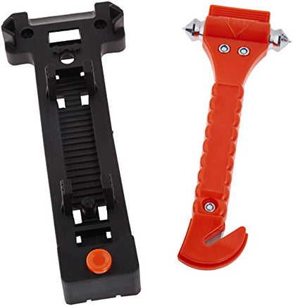 Amazon Basics Emergency Escape Tool, Window Breaker and Seatbelt Cutter, Car Safety Hammer with Protective Bracket, Bright Orange, 4 Pack, SW-835 - size: 4-pack