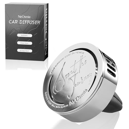 Car Air Freshener Vent Clip, 5 Pack Refills, Essential Oil Car Diffuser (1 Metal Clip + 5 Fragrance Pads), Long Lasting 80 Days, Easy to Clip on Vent,Sweet Vanilla - color: white