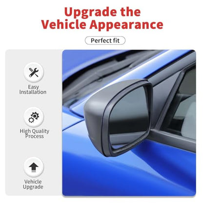 Side Mirror Cover Cap Cover Compatible with 2010-2026 Dodge Charger/for Chrysler 300 300C, Rear View Mirror Cover Caps(Matte Black)