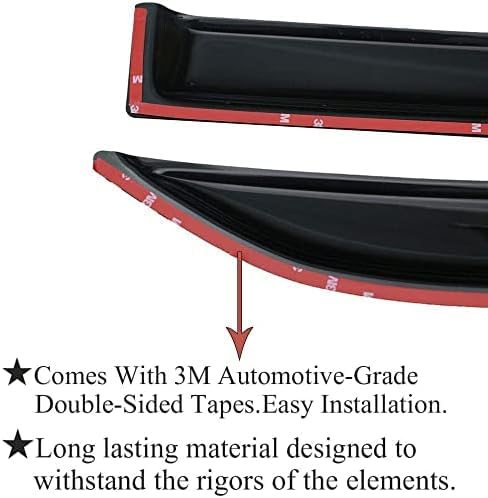 Window Visors Rain Guards Deflectors Compatible with 2013-2018 Toyota RAV4,Side Window Deflector Sun Shade Vent Visors Weather Shields for RAV4 13-18,Car Accessories Smoke 4-Pieces Set - size: 2013-2018 RAV4