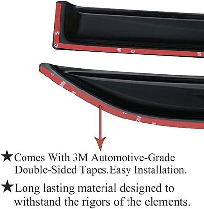 Window Visors Rain Guards Deflectors Compatible with 2013-2018 Toyota RAV4,Side Window Deflector Sun Shade Vent Visors Weather Shields for RAV4 13-18,Car Accessories Smoke 4-Pieces Set - size: 2013-2018 RAV4